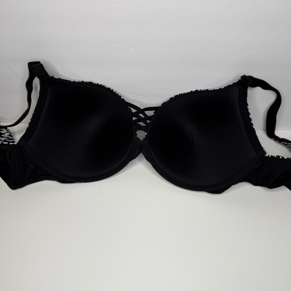 Torrid XO Plunge Push-Up Bra Sweeping Leopard Animal Print Size 40 DDD - Picture 9 of 10